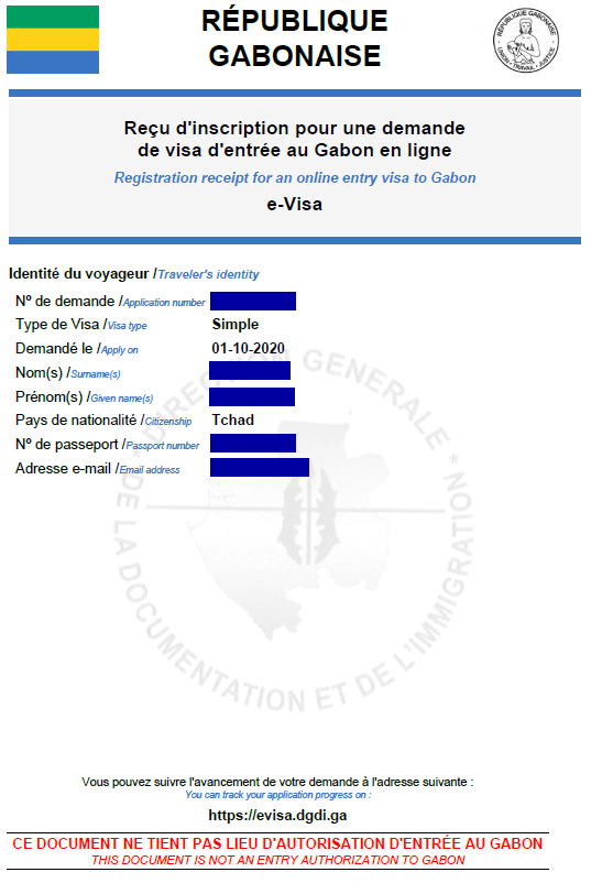 Gabon Sample eVOA
