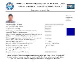 Kyrgyzstan Sample eVisa